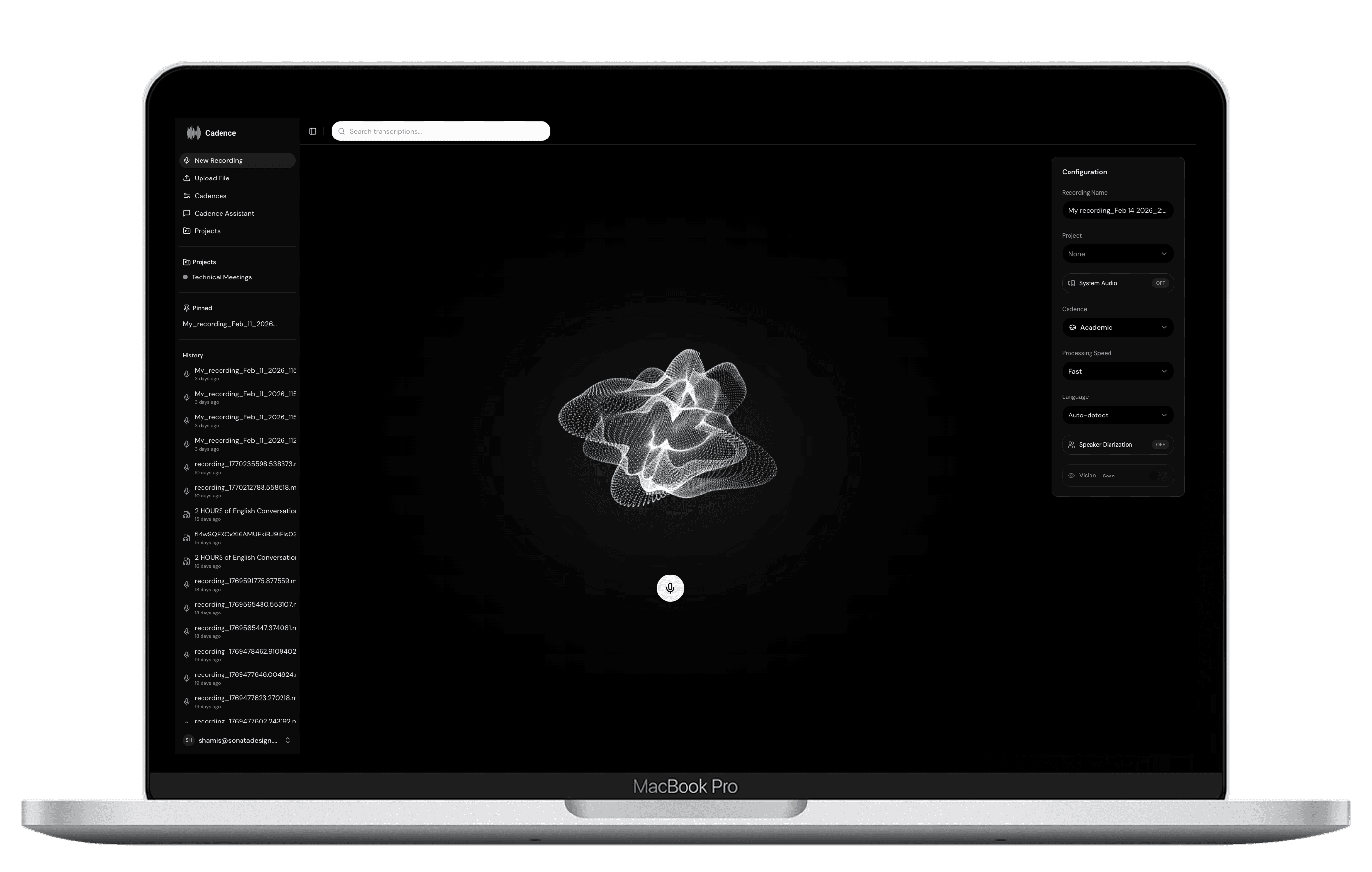 Cadence on MacBook Pro